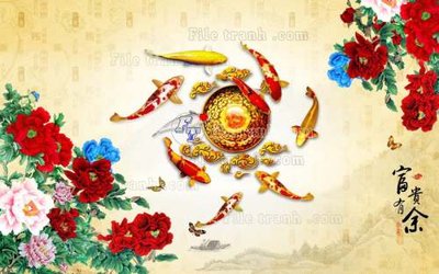 File ảnh File tranh gốc tranh tường hoa 3d đẹp K48170 (gốc) cho trang trí nội thất