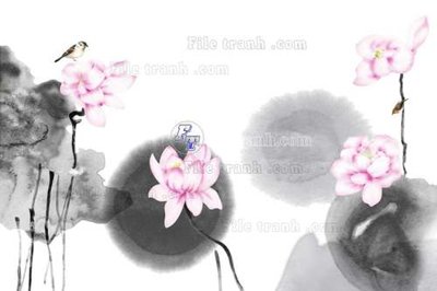 File tranh File tranh gốc tranh tường hoa 3d đẹp K48200 (bản gốc) in lụa dán tường