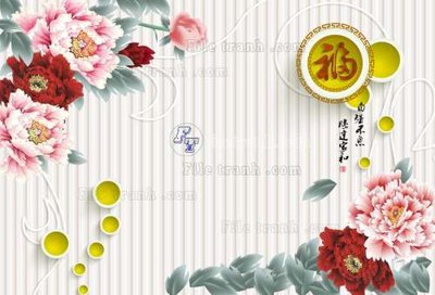 File gốc in tráng gương File tranh gốc tranh tường hoa 3d đẹp K48215 chi tiết