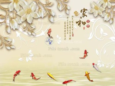 Download file gốc File tranh gốc tranh tường hoa 3d đẹp K48247 (in mica) logo