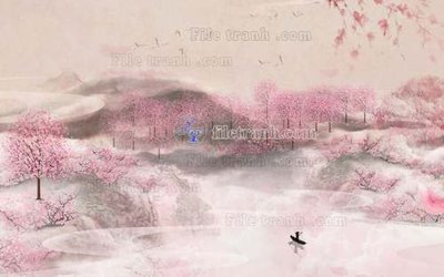 Tải file File tranh gốc tranh tường hoa 3d đẹp K48255 (gốc) in tranh tráng gương