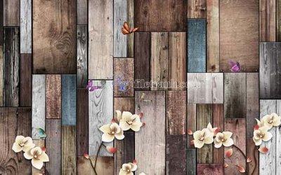 File gốc File tranh gốc tranh tường hoa 3d đẹp K48324 (vector) cho in ấn