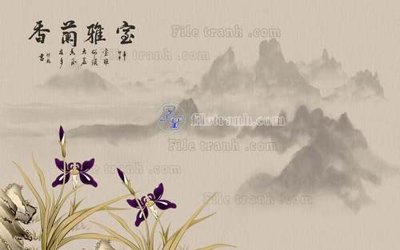 File gốc File tranh gốc tranh tường hoa 3d đẹp K48343 (phong cách) tối giản