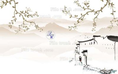 File in ấn File tranh gốc tranh tường hoa 3d đẹp K48354 (bản gốc) chất lượng cao