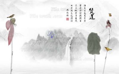 File tranh gốc File tranh gốc tranh tường hoa 3d đẹp K48388 (bản quyền) file PSD