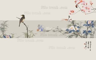 Tải file File tranh gốc tranh tường hoa 3d đẹp K48434 (gốc) để in ấn ngay