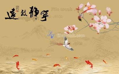 File PSD File tranh gốc tranh tường hoa 3d đẹp K48455 (gốc) tách lớp chi tiết