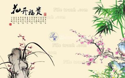 File gốc in ấn File tranh gốc tranh tường hoa 3d đẹp K48478 độ phân giải cao