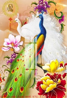 File in trần File gốc in tranh tổng hợp K49276 (bản gốc 3D) sống động