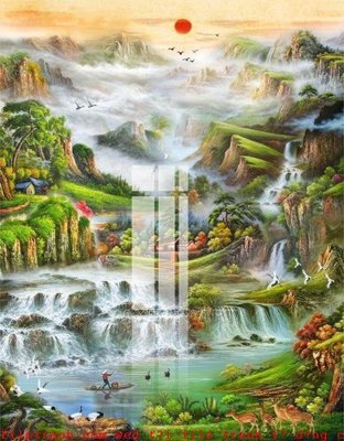 File in mica File gốc in tranh tổng hợp K49918 (bản gốc) làm vách ngăn