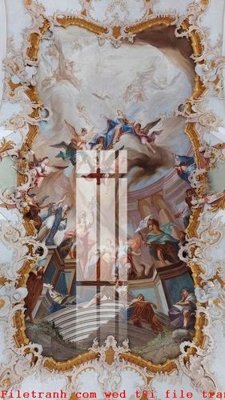 File in trần File gốc in tranh tổng hợp K49986 (bản gốc) bầu trời