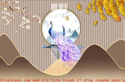 File in trần File gốc in tranh tổng hợp K51371 (file gốc) phong thủy
