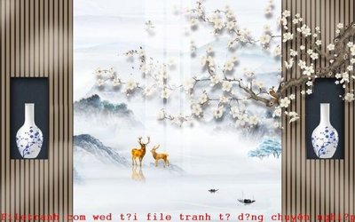 File in trần File gốc in tranh tổng hợp K52961 (file gốc) hoa văn 3D