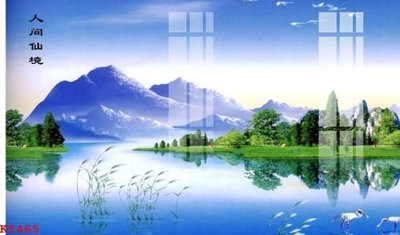 File tranh in trần 3D File gốc in tranh tổng hợp K5465 (ảnh gốc)