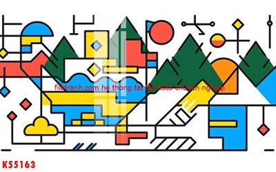 File gốc File gốc in tranh tổng hợp K55163 (cho in ấn) độc quyền