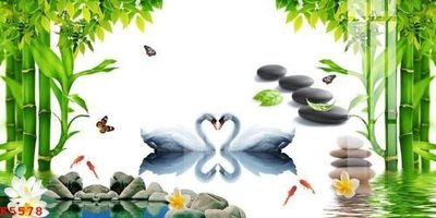 File tranh gốc in trần nhà File gốc in tranh tổng hợp K5578 3D