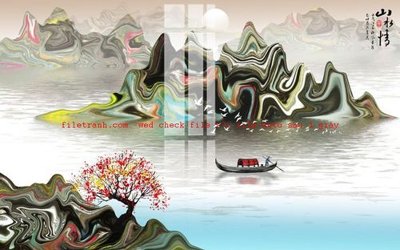 File in trần File gốc in tranh nền tường tổng hợp K56827 (file gốc) hoa văn 3D