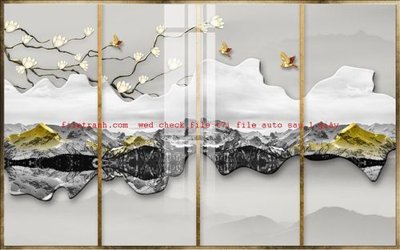 File tranh gốc in trần nhà File gốc in tranh nền tường tổng hợp K57350 3D