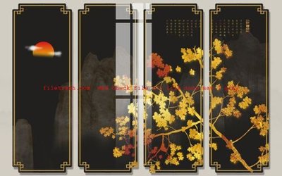 File in trần File gốc in tranh nền tường tổng hợp K57502 (bản gốc) hoa văn