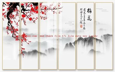 File gốc File gốc in tranh nền tường tổng hợp K57630 (in tráng gương) hiện đại