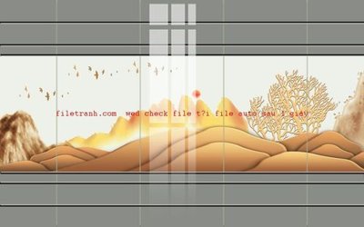 File in trần File gốc in tranh nền tường tổng hợp K57893 (bản gốc 3D) sống động