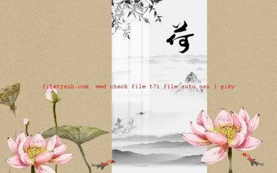 File gốc File gốc in tranh nền tường tổng hợp K58004 (phong cách) cổ điển