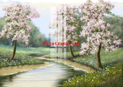 File in trần File gốc in tranh nền tường tổng hợp K59836 (bản gốc 3D) sống động