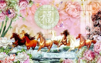 File tranh File gốc in tranh tổng hợp K6119 (file gốc) chủ đề phong thủy