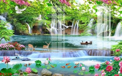 File gốc File gốc in tranh tổng hợp K6126 (in lụa) trang trí tường