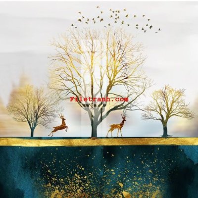 File in trần File gốc in tranh nền tường tổng hợp K61569 (bản gốc) hoa văn