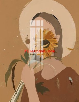 File tranh File gốc in tranh nền tường tổng hợp K61780 (gốc) phong cách tối giản