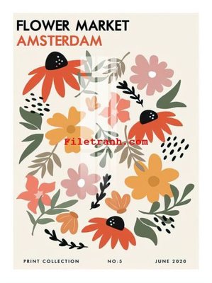 File gốc File gốc in tranh nền tường tổng hợp K61817 (in lụa) hoa văn cổ điển