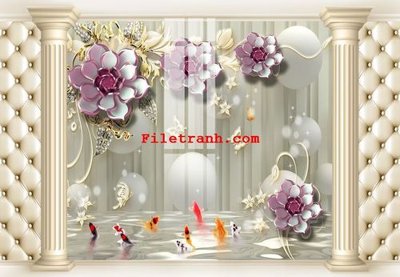 File gốc in mica File gốc in tranh nền tường tổng hợp K62235 chất lượng