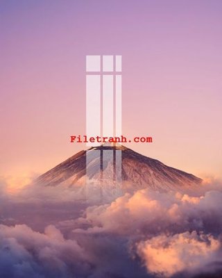 File in trần File gốc in tranh nền tường tổng hợp K62504 (bản gốc) mây trời