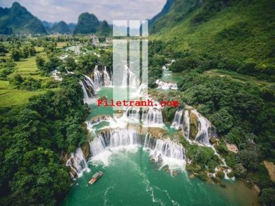 File gốc File gốc in tranh nền tường tổng hợp K63533 (in lụa) tranh mã đáo