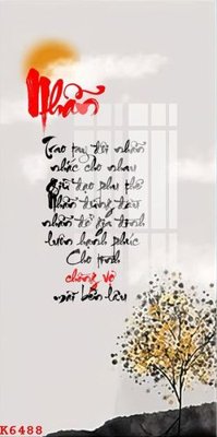 File gốc File gốc in tranh tổng hợp K6488 (in lụa) họa tiết 3D