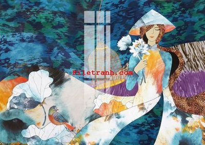 File in mica File gốc in tranh nền tường tổng hợp K65016 (bản gốc) làm vách ngăn