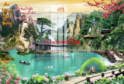 File tranh File gốc in tranh nền tường tổng hợp K65534 (gốc) chủ đề thiên nhiên