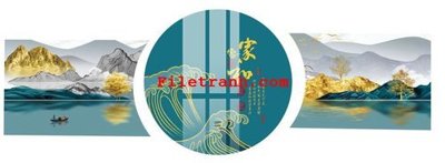 File gốc File gốc in tranh nền tường tổng hợp K65635 (in tráng gương) sang trọng