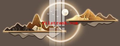 Download file gốc File gốc in tranh nền tường tổng hợp K66338 (in lụa) hoa lá