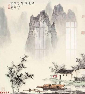 File tranh gốc File gốc in tranh tổng hợp K6657 (bản quyền) độc đáo