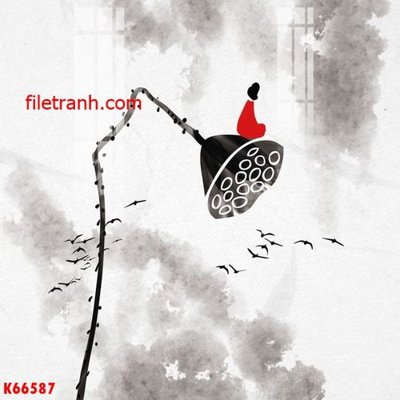 File tranh File gốc in tranh nền tường tổng hợp K66587 (file gốc) chủ đề phong thủy