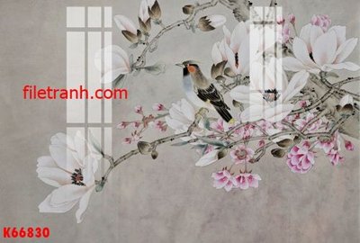 File tranh File gốc in tranh nền tường tổng hợp K66830 (bản gốc) in lụa 3D