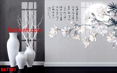 Download file gốc File gốc in tranh nền tường tổng hợp K67301 (in lụa) tranh 3D