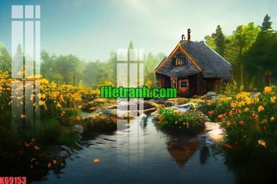 File gốc in mica File gốc in tranh nền tường tổng hợp K69153 chất lượng