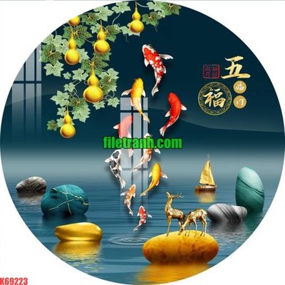 File gốc File gốc in tranh nền tường tổng hợp K69223 cho in ấn và thiết kế