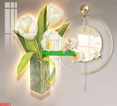 File gốc File gốc in tranh nền tường tổng hợp K69371 (in lụa) tranh mã đáo