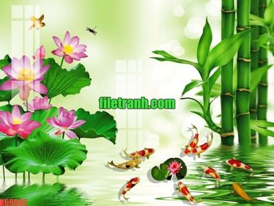 File gốc File gốc in tranh nền tường tổng hợp K69502 (in lụa) tranh mã đáo