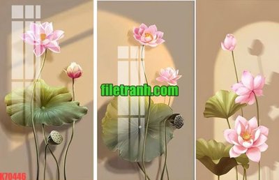 File gốc File gốc in tranh nền tường tổng hợp K70446 (in tráng gương) hiện đại