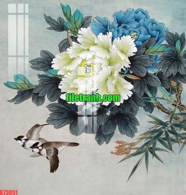 File in trần File gốc in tranh nền tường tổng hợp K73051 (file gốc) hoa văn 3D